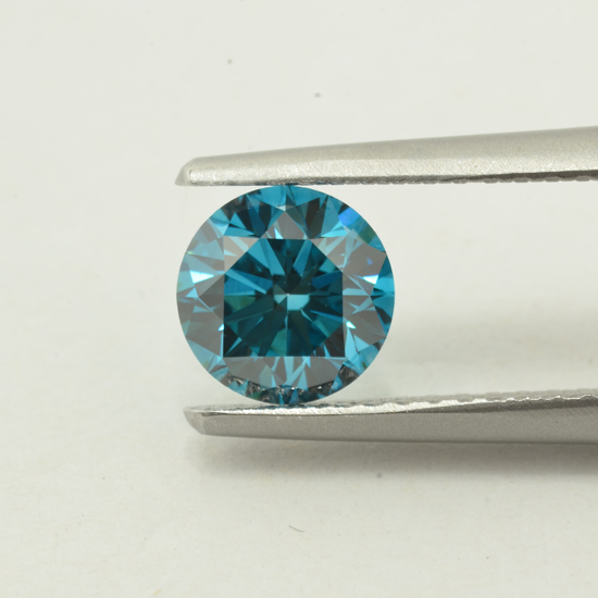 Blue Diamond, Round, Fancy Vivid Blue, 0.95 Carat