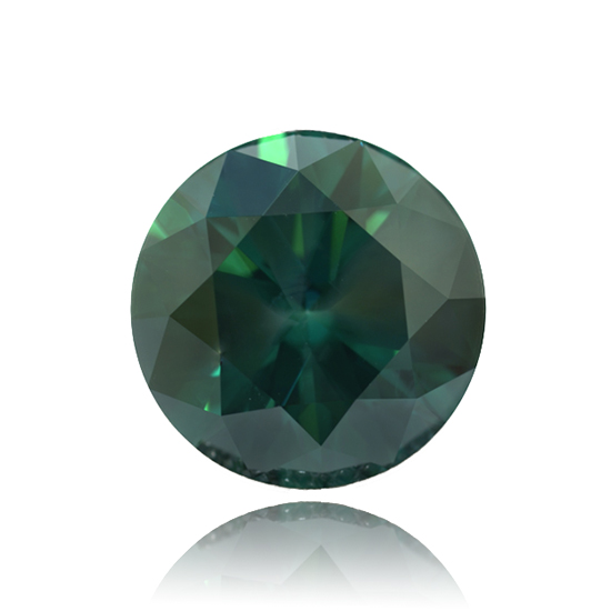Blue Diamond, Round, Fancy Vivid Greenish Blue, 6.58 Carat