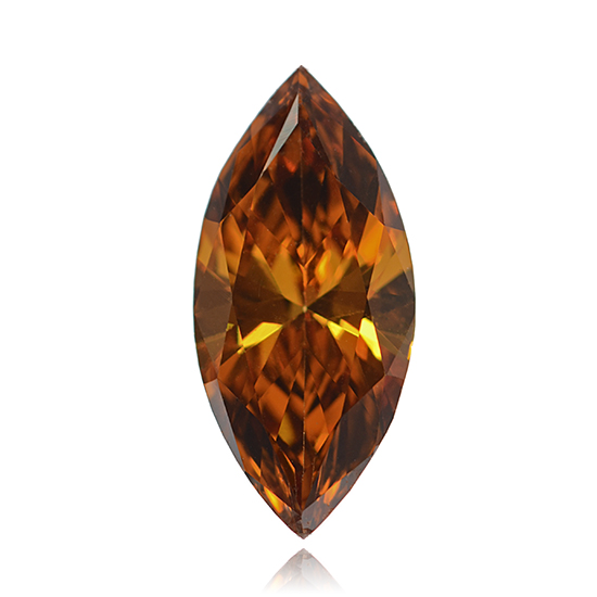 Orange Diamond Marquise Fancy Vivid Pinkish Orange 0.61 Carat