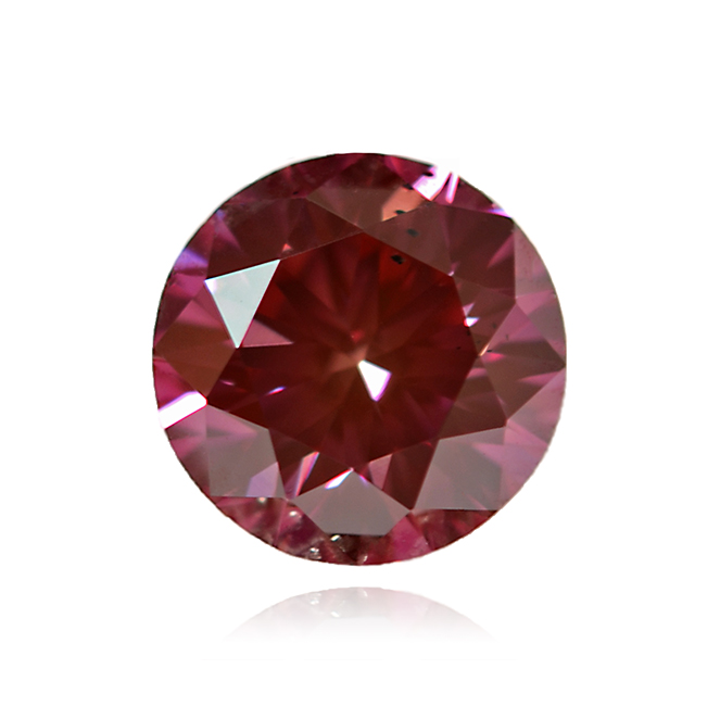 Pink Diamond, Round, Fancy Vivid Purple Pink, 0.68 Carat