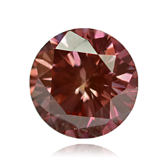 Pink Diamond, Round, Fancy Vivid Orange Pink, 0.36 Carat